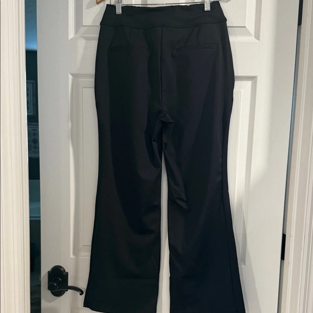 HALARA Flex DayStretch Midrise side zipper pocket Black Boot Cut Flare Pants - Picture 6 of 9